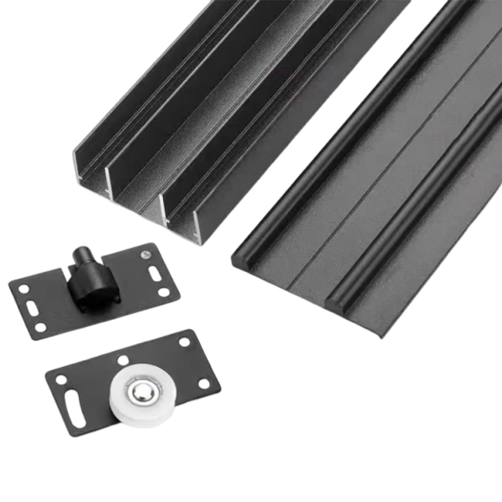 Zestaw szyn do drzwi przesuwnych do szaf 1524 mm ścianka działowa gąsienicowa Adjuble Partit Door Hardware Easy Inllat i solidna szafa Solut