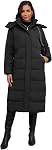 Another Choice Manteau avec Hotte amovible pour femme, Veste d'hiver pour femmes en manteau long