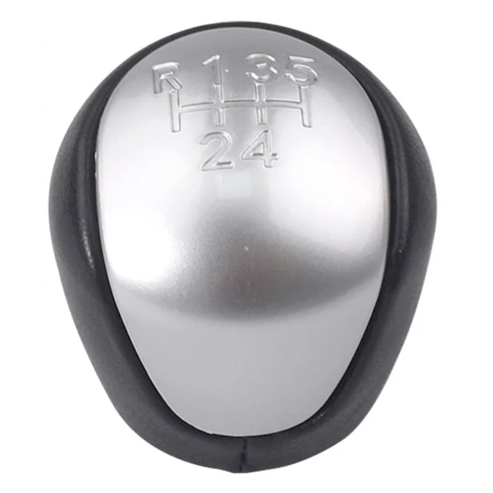 DWTNMEX Gear Shift Knob for Hyundai for Elantra for I30 2008-2012 5 6 Speed Car Shift Gear Knob Manual MT Shifter Lever Head Handball(Silver 5 Speed)