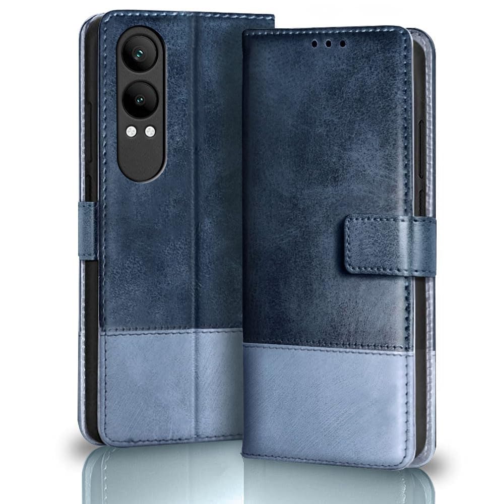 TheGiftKart Flip Back Cover Case for OnePlus Nord CE 4 Lite 5G | Dual-Color Leather Finish | Inbuilt Stand & Pockets | Wallet Style Flip Cover for OnePlus Nord CE4 Lite (Faux Leather, Blue & Sky) (B0D7THSZD6) Amazon Price History, Amazon Price Tracker