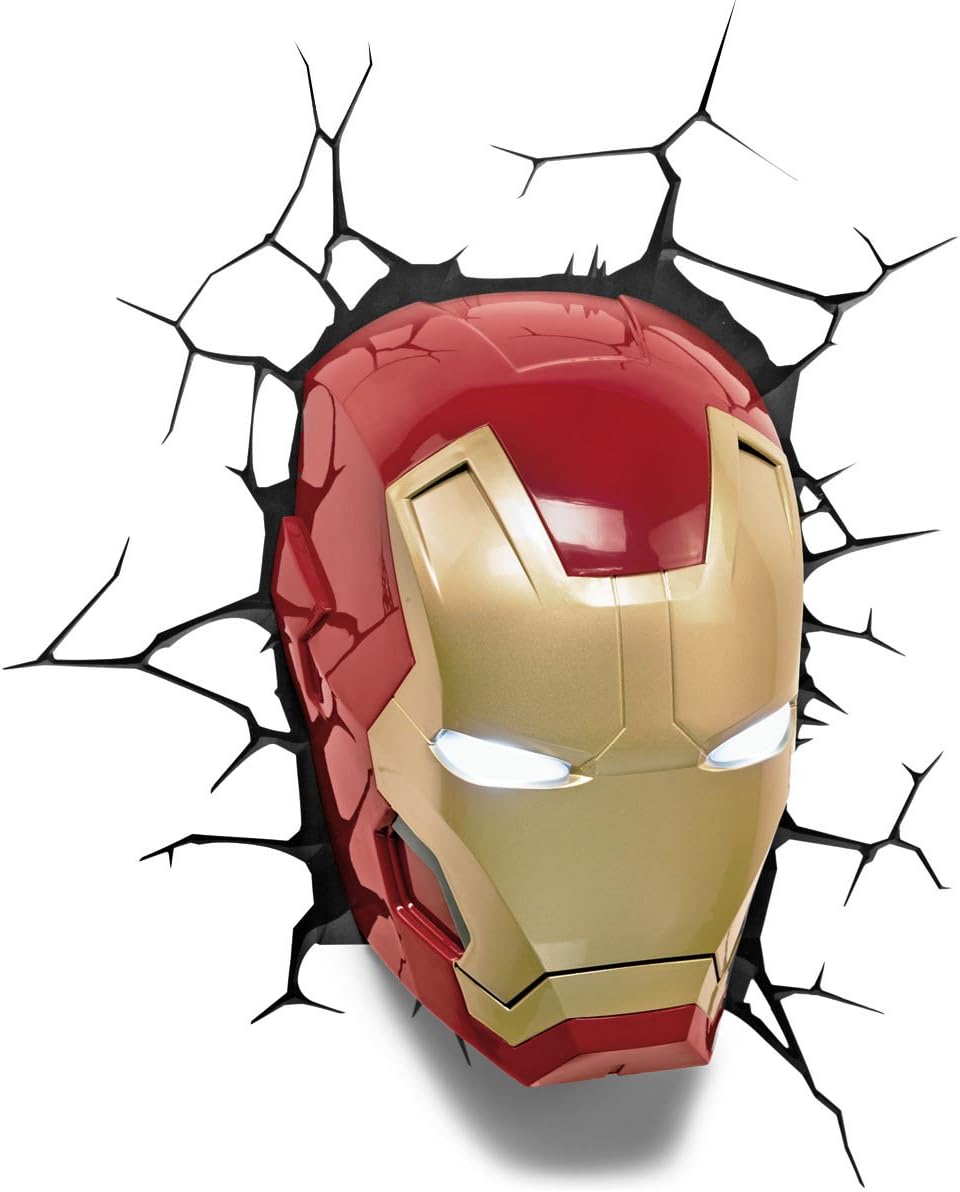Marvel Comics 3D Iron Man Mask Wall Light