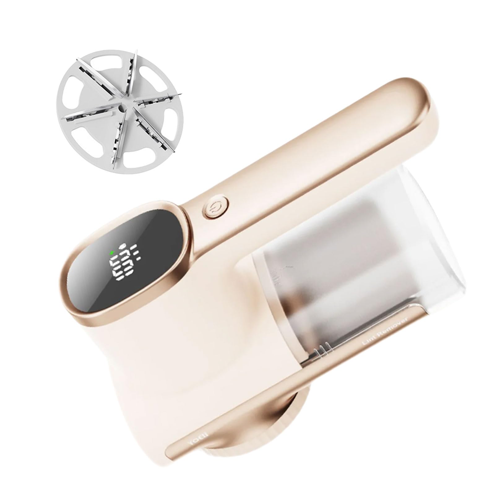 NEXAVKPR Effective Lint Remover Showing LCD Power Measure and 1800mAh Capacity for Sweaters Blankets Fast Fuzz Collection Sweater Shaver