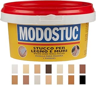 MODOSTUC Profi Spachtelmasse, gebrauchsfertig im Innenbereich, für Holz und Wand, schnell trocknend und perfekt haftend, schwarz (1 kg)
