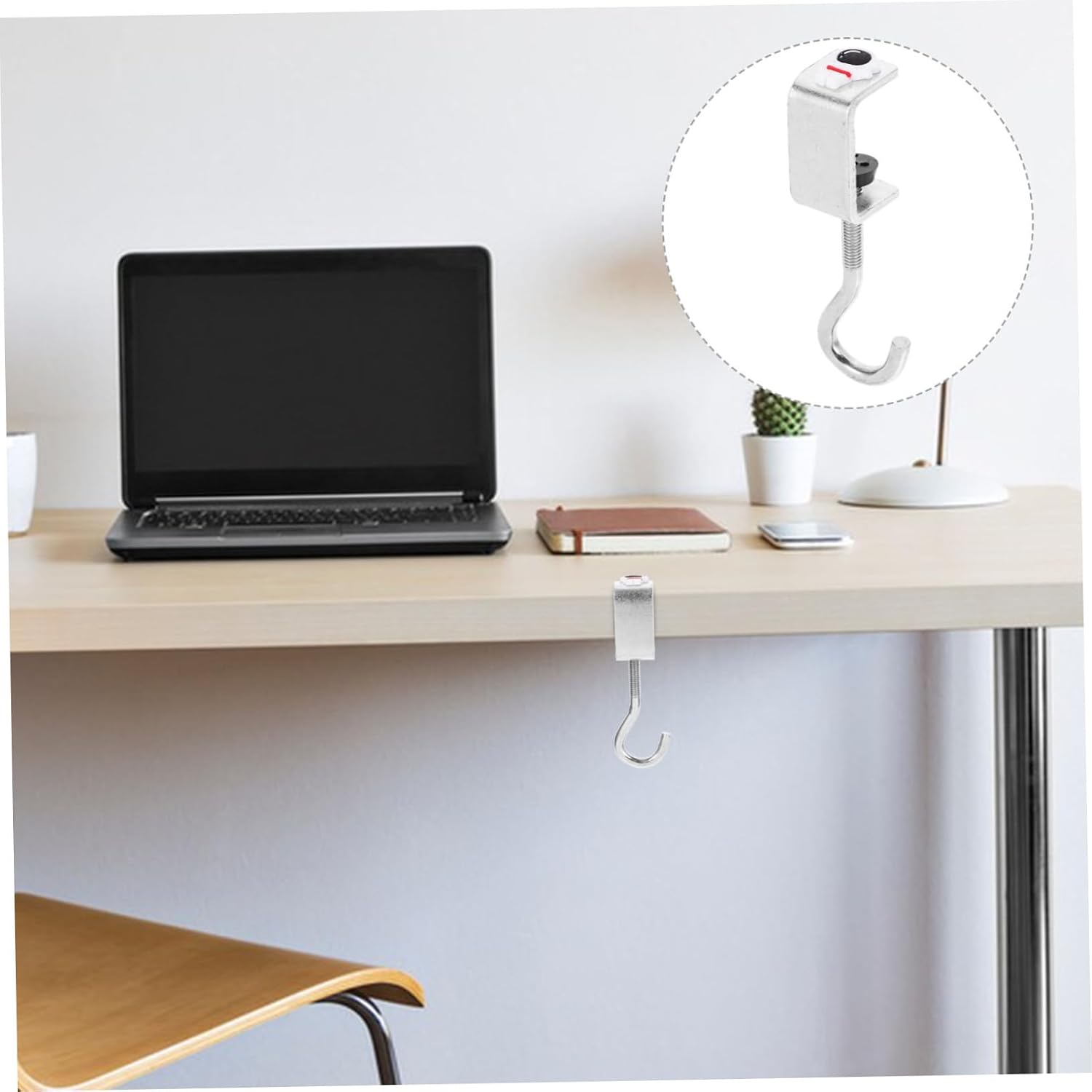 Clamp Desk Mount Hook for Handbags and Backpacks Strong Load Capacity Up to Versatile Bag Hanger for Home Office School Use Easy Tool Installation with Cute Astronaut Design