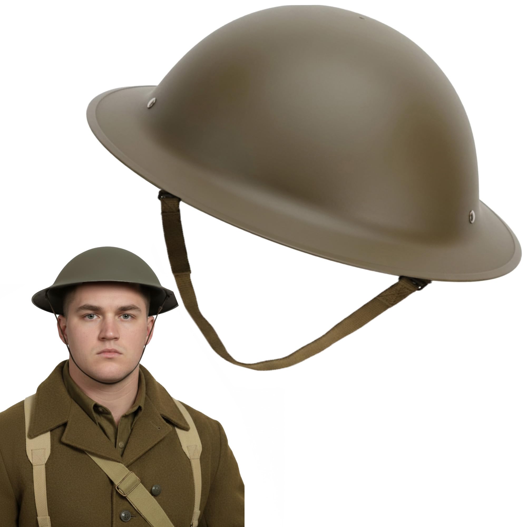 Nicky Bigs Novelties Adult Ally Army Helmet Costume, Olive Drab Green, One Size