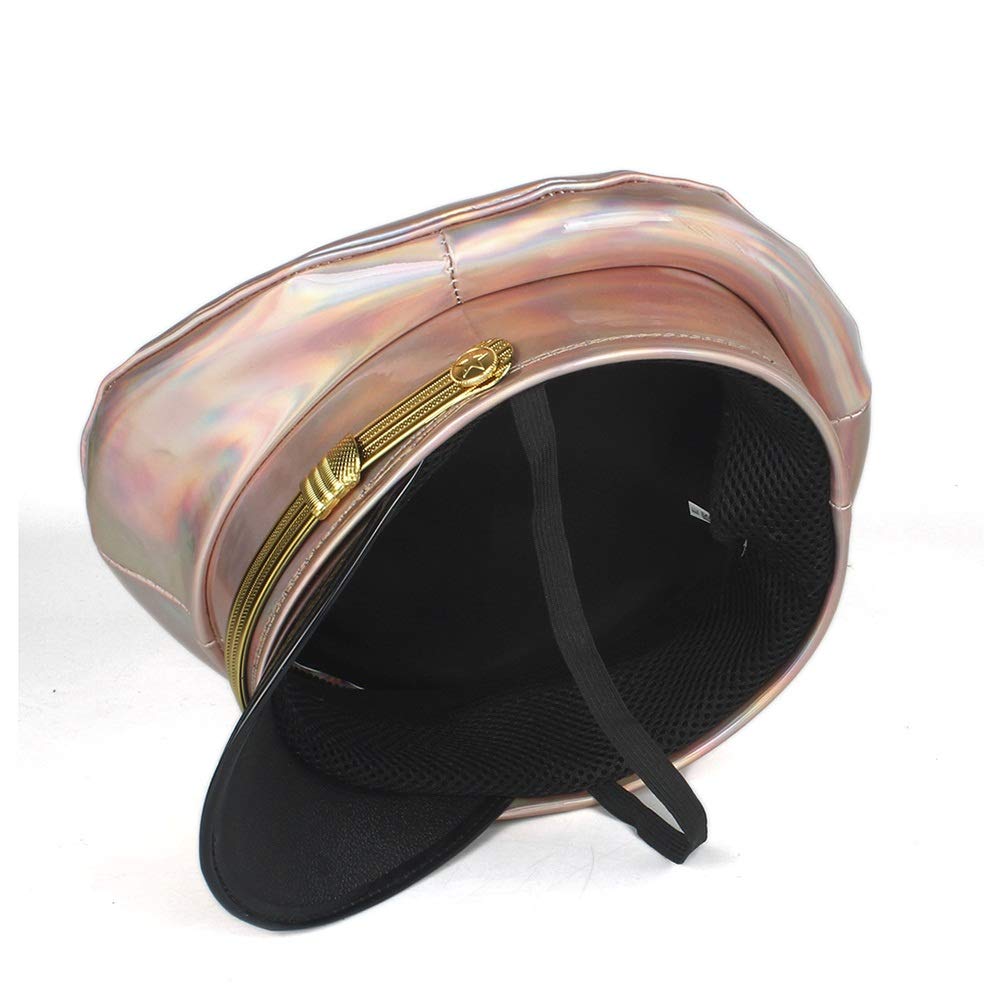 Unisex, elegante, cappello di feltro 100% cappello militare pelle for le donne gli uomini Germania Ufficiale Visor Army Cap Hat corticale Polizia Cap Fancy Dress up cappello della protezione di Hallow
