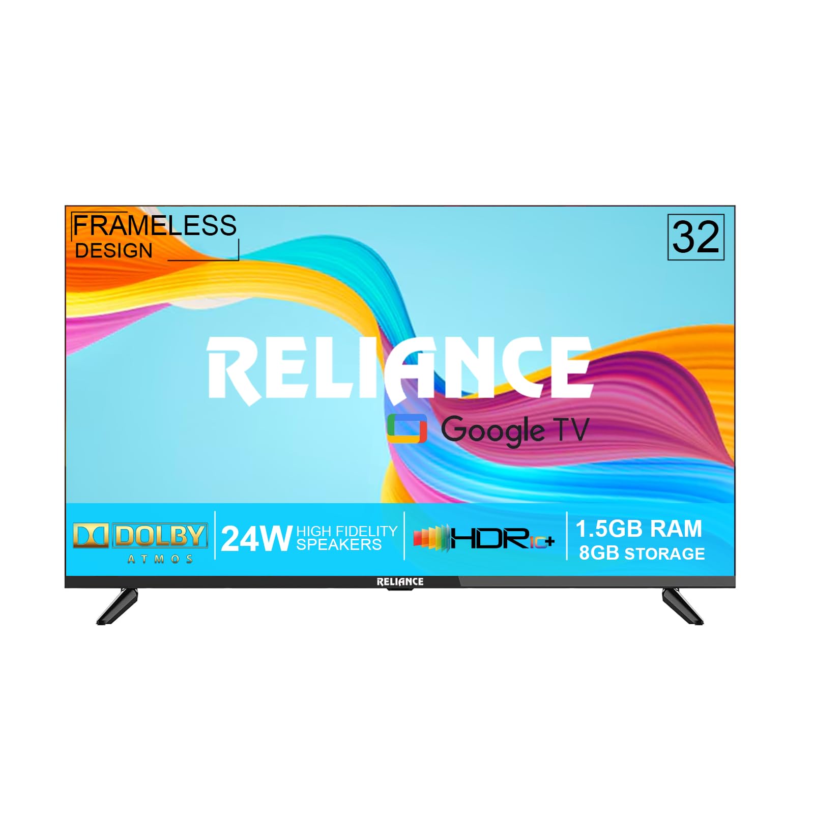 Reliance 80 cm (32 inch) LED Full HD Smart Google TV with Metal Body, Frameless Design & Voice Remote (RGT32GTM2487) (B0DF5JHHGQ) Amazon Price History, Amazon Price Tracker