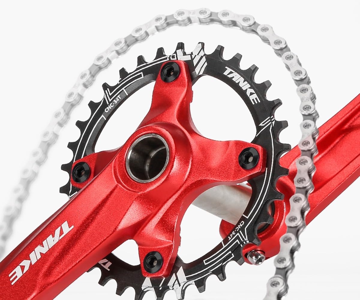 Platos Y Bielas 170mm BTT MTB Integrado Hueco Bielas 32/34/36/38/40T Aleación De Aluminio Redondo Plato con BB