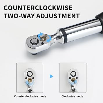 SHAHE 1/4'' Digital Torque Wrench With Super Large Screen Adjustable Torque Wrench With LED Buzzer 0.6-10N.m/0.44-7.37ft.lbs AWJ2-B-0010