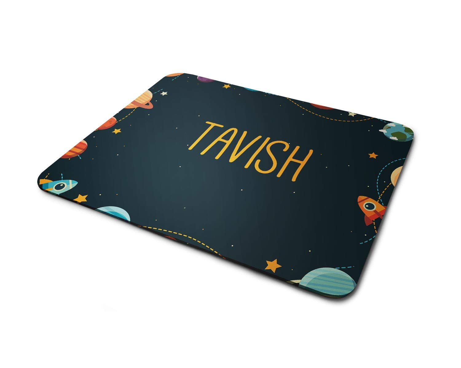 Customized Mouse Pad - Galaxy - Personalize with Name - Rubber Material - 9 * 7.5" - Multi Color - Mom's Charm Corporate Gifts