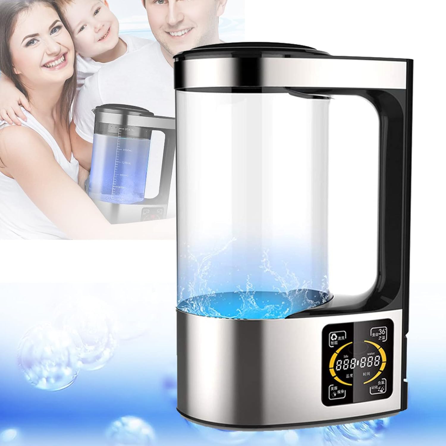 Hydrogen Water Generator Alkaline Portable Water Ionizer Bottle Super