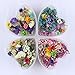 NICOLE DIARY 4 Boxes Dry Flower Nail Art DIY Preserved Flower Decorations Real Dry Flowers With Heart-Shaped Box for Resin Craft DIY Nail Decoration Nail Tips Manicure