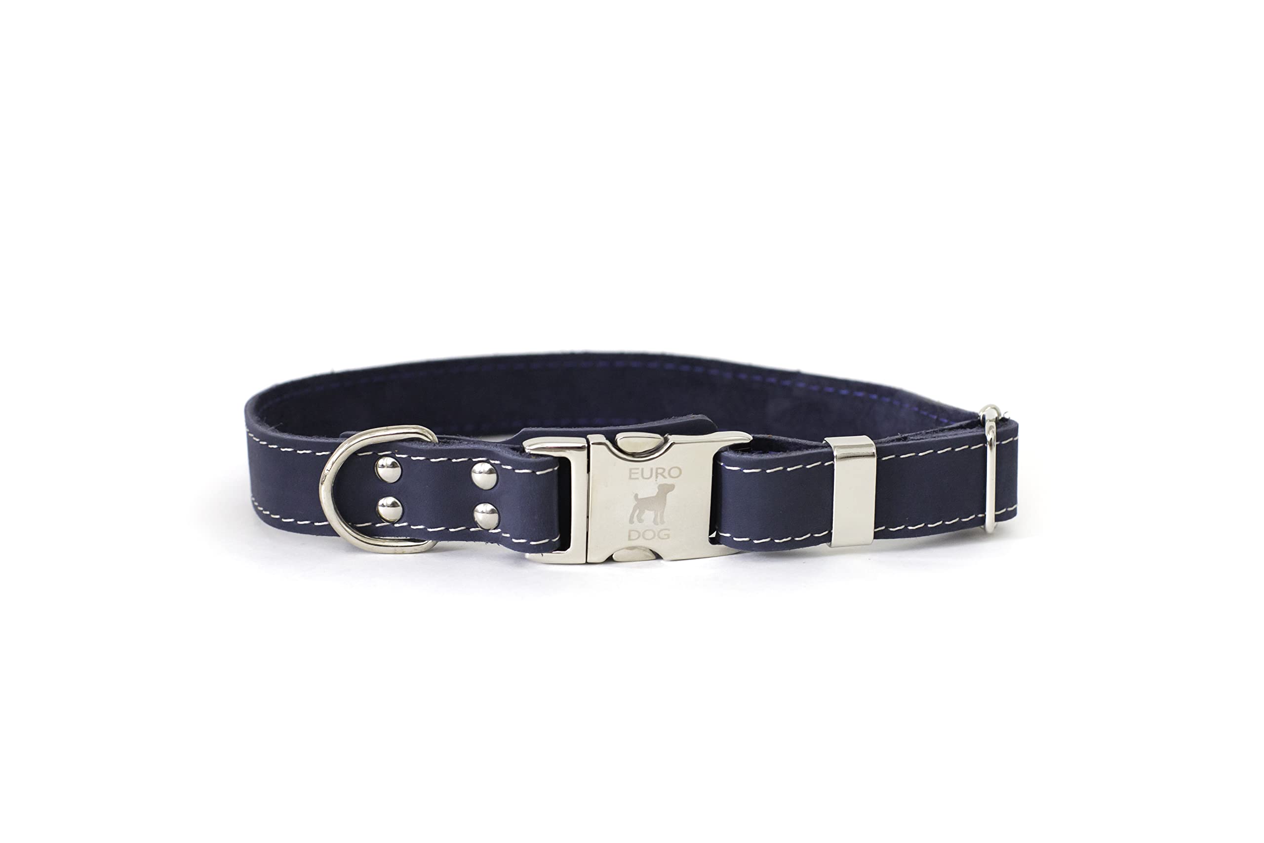 Collier pour chien de luxe européen cuir souple boucle rapide USA