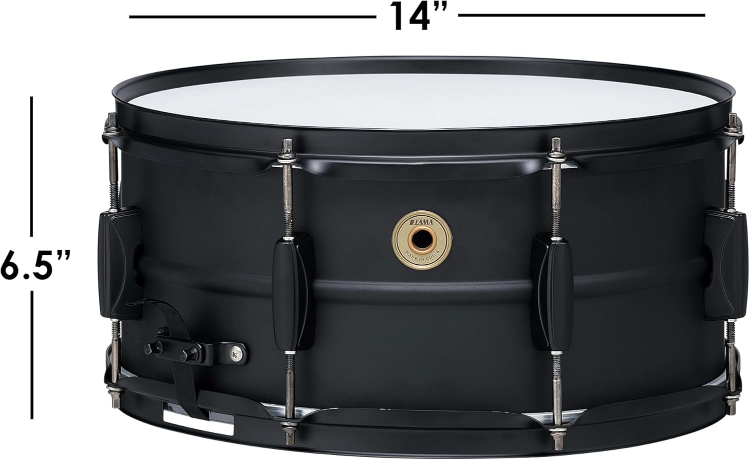 Tama Steel Snare Drum - 6.5 Inches X 14 Inches - Black Black