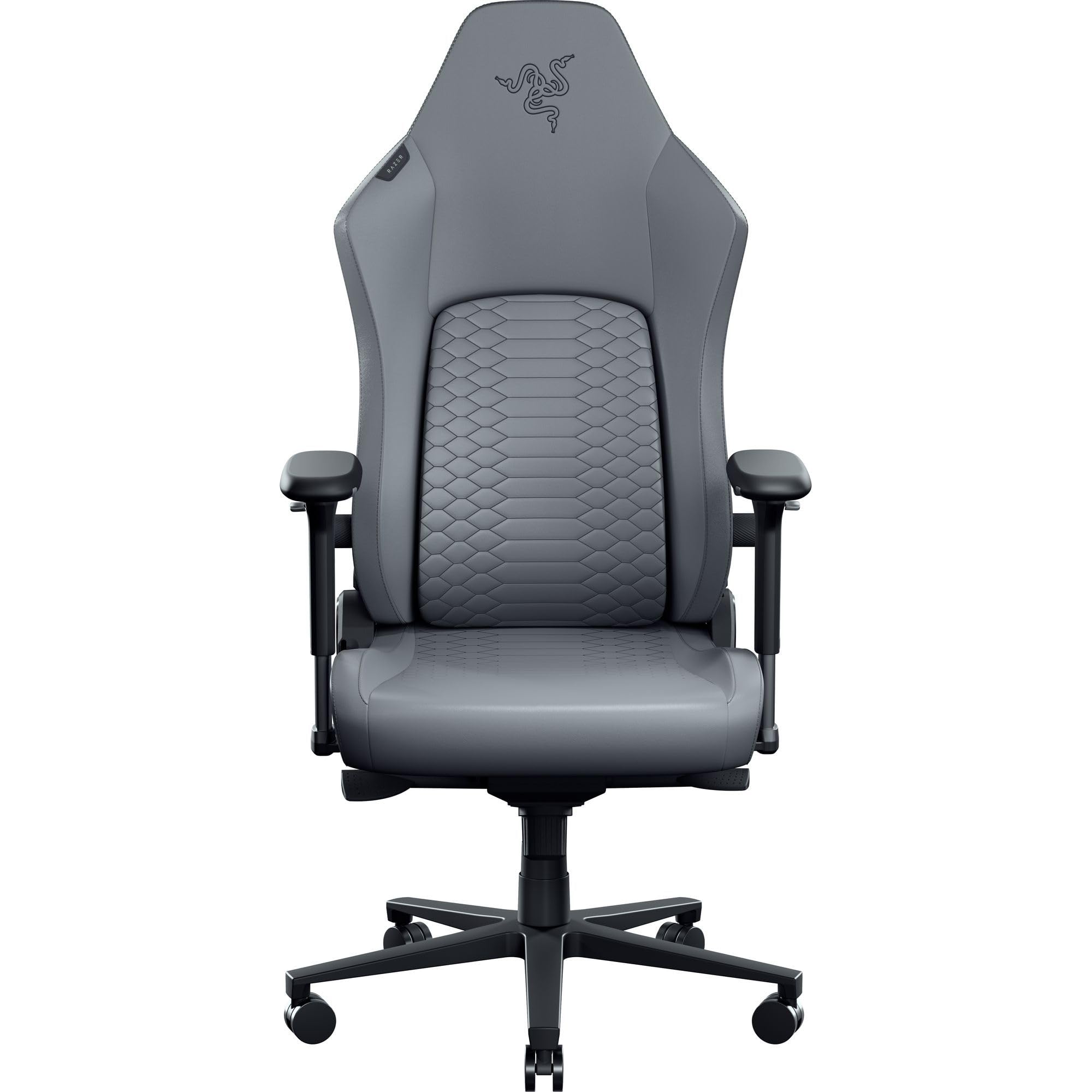 Razer Iskur V2 NewGen - Silla Gamer ergonómica con Comodidad Transpirable Cuero EPU 2.ª generación con tecnología Cooltouch - Sistema de Soporte Lumbar Hyperflex | Gris