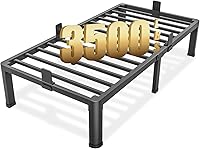 Vista 1 de FUIOBYVV Twin Bed Frames with Round Corner Edge Legs, 14 Inch High 3500 lbs Heavy Duty Metal Platform Bed Frame Twin Size, No Box Spring