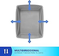 Vista 6 de Petmate Bandeja de arena, azul/gris, pequeña, fabricada en Estados Unidos