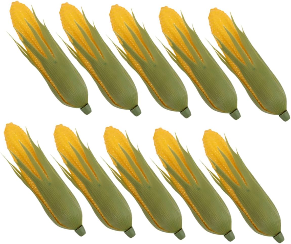 10pcs Realistic Artificial Corn Models Lifelike Vegetable Simulation Props for Kitchen Home Party Decoration Photo Display