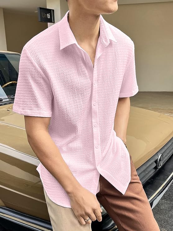 Image of LookMark Men's Cotton Regular Fit Shirt