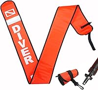 Vista 5 de Scuba Choice Surface Marker Buoy (SMB) High-Visibility Dive Signal Tube, Durable Nylon TPU, Compact & BCD-Compatible, Easy Oral Inflator for Diving