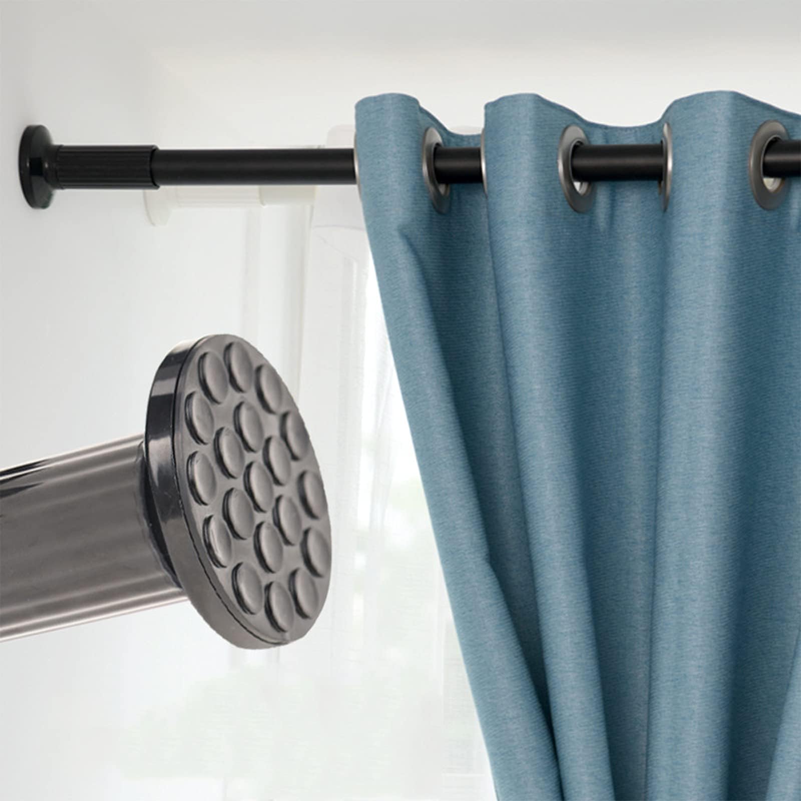 92cm-430cm Long Tension Curtain Rod, No Drilling Extendable Stainless Steel Curtain Pole for Windows and Bathroom,Telescopic Shower Curtain Rail, Room Divider