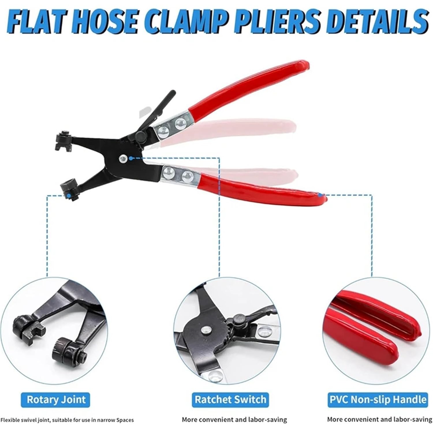 Spring Band Hose Clamps Assortment Kit Fuel Line Hose Clamp Swivel Hose Clamp Plier