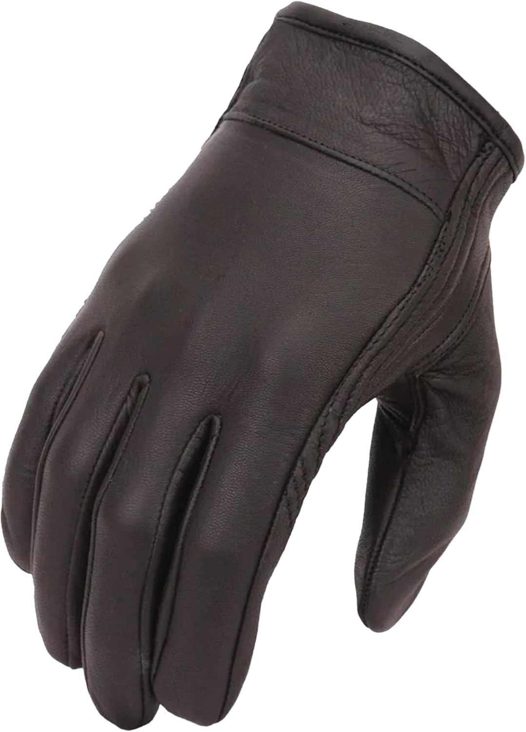 First Mfg Co - Roadway - Men's Motorcycle Biker Riding Black Leather Gloves