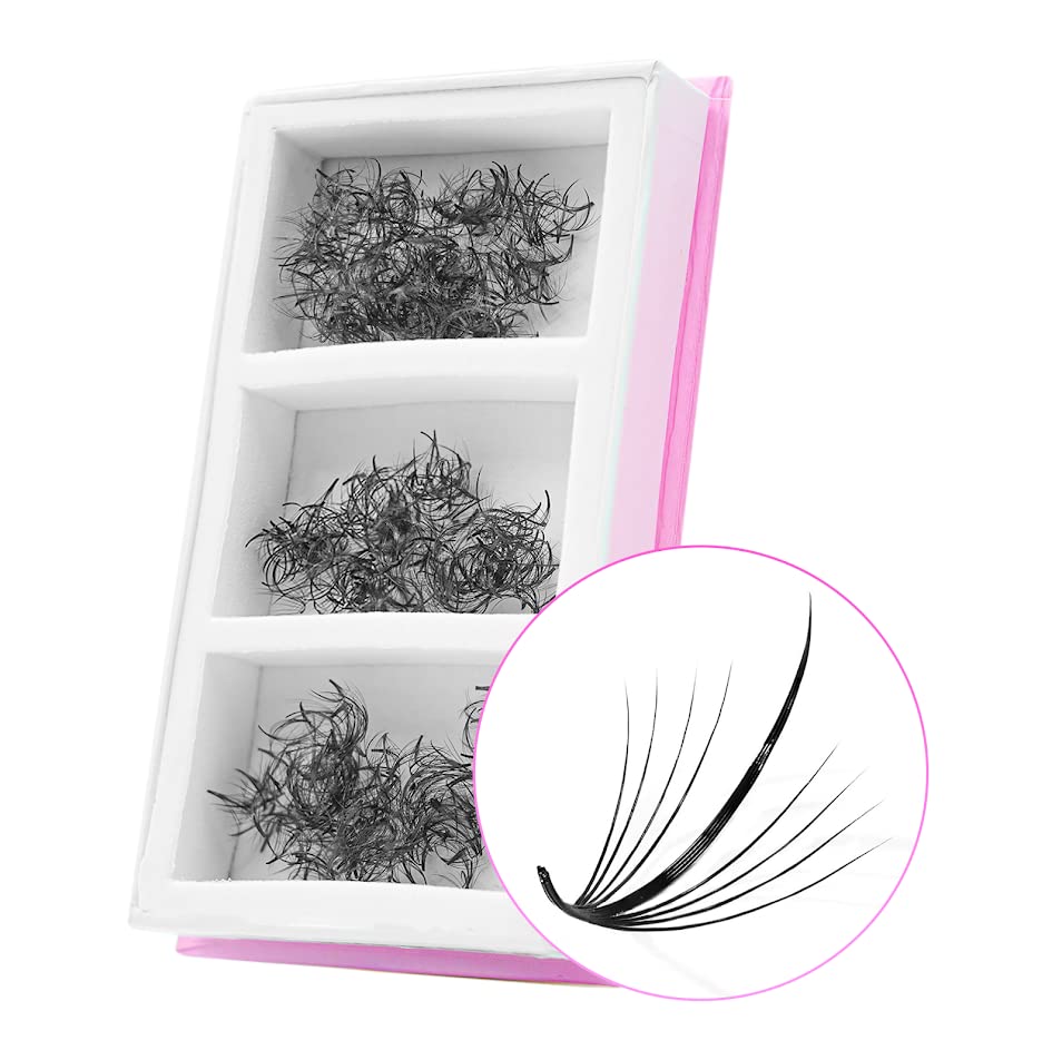 1000 Promade Fan Eyelash Extension | Fluffy Mixed Wispy Loose Lashes Extensions | Faux Mink Lashes | Mutiple Options 5D/7D/9D/11D Fans | 0.05/0.07mm Thickness | C CC D Curl | 9 - 16mm Length | Long Lasting & Easy To Apply (9D-0.05-CC Curl, 11,12,13 mm)