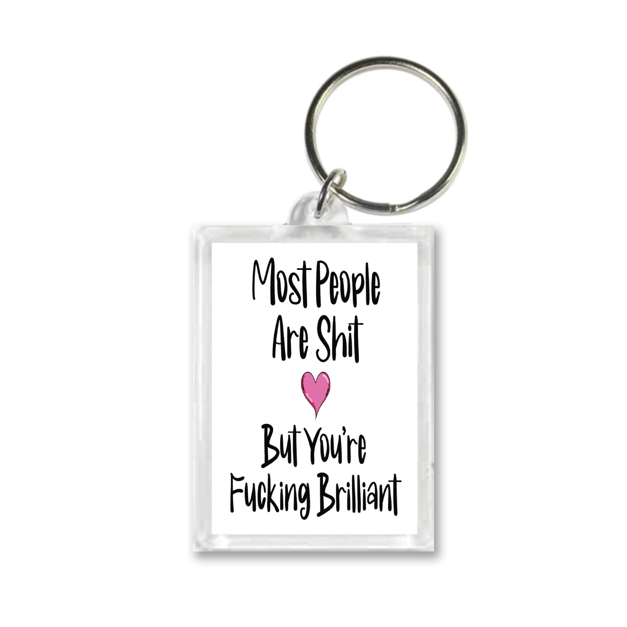 Rib Ticklerz Multicolor - Funny Keyring - Best Friend - Work Bestie - Colleague Gifts - Most People Are Shit But You're F*Cking Brilliant - Funny Joke Leaving Work - Kr132