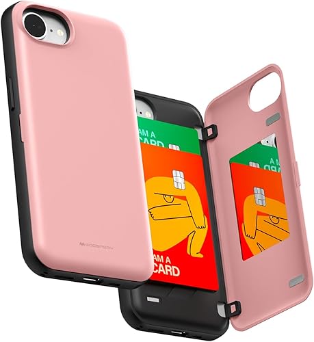 Miniatura 64 de GOOSPERY Parachoques magnético para puerta compatible con iPhone 15, funda con tarjetero, cartera con cierre magnético automático, protector