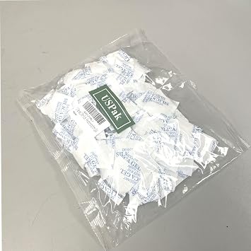 USPak Deisscant Packs 2 Gram 100 Packets Silica Gel Drying Agent Moisture Absorbers Dehumidifiers for Storage