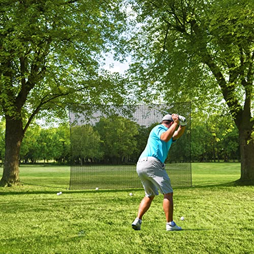 Golf Sports Practice Net Sports Practice Barrier Net, Golf Ball Hitting Net Golf High Impact Net, Heavy Duty Golf Containment Net, Black Netting With 4 Carabiners, 10X10Ft #TOP5