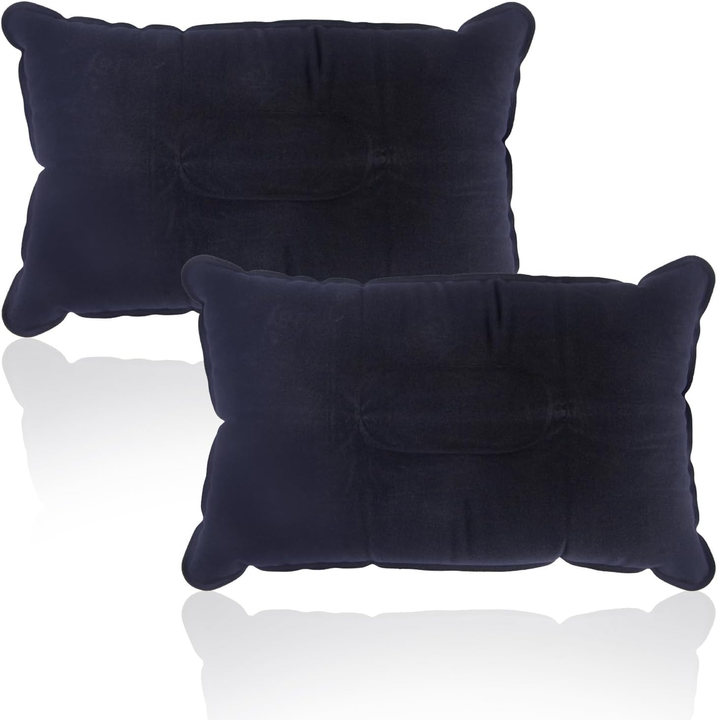 2 Pcs Inflatable Travel Pillows 34 x 22cm Air-Filled Rectangular Floor Pillows for Camping, Fishing, Travel & Home Comfort