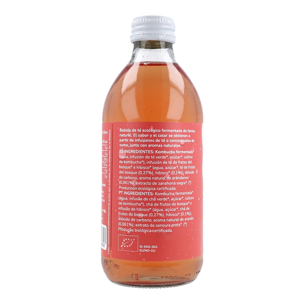 PLANETA HUERTO | Lot de 6x Kombucha ECO Fruits Rouges 330 ml | Fermentation Naturelle | Probiotiques pour le Système Digestif