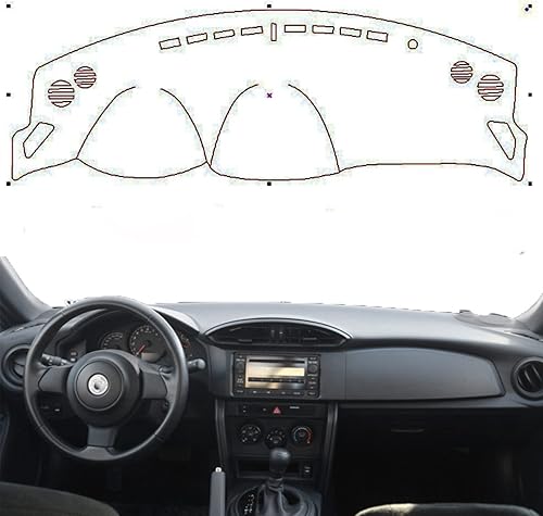 Miniatura 2 de CHEAYAR Cubierta protectora para tablero de salpicadero, cubierta solar compatible con Subaru BRZ 2013-2020, tapete interior para tablero