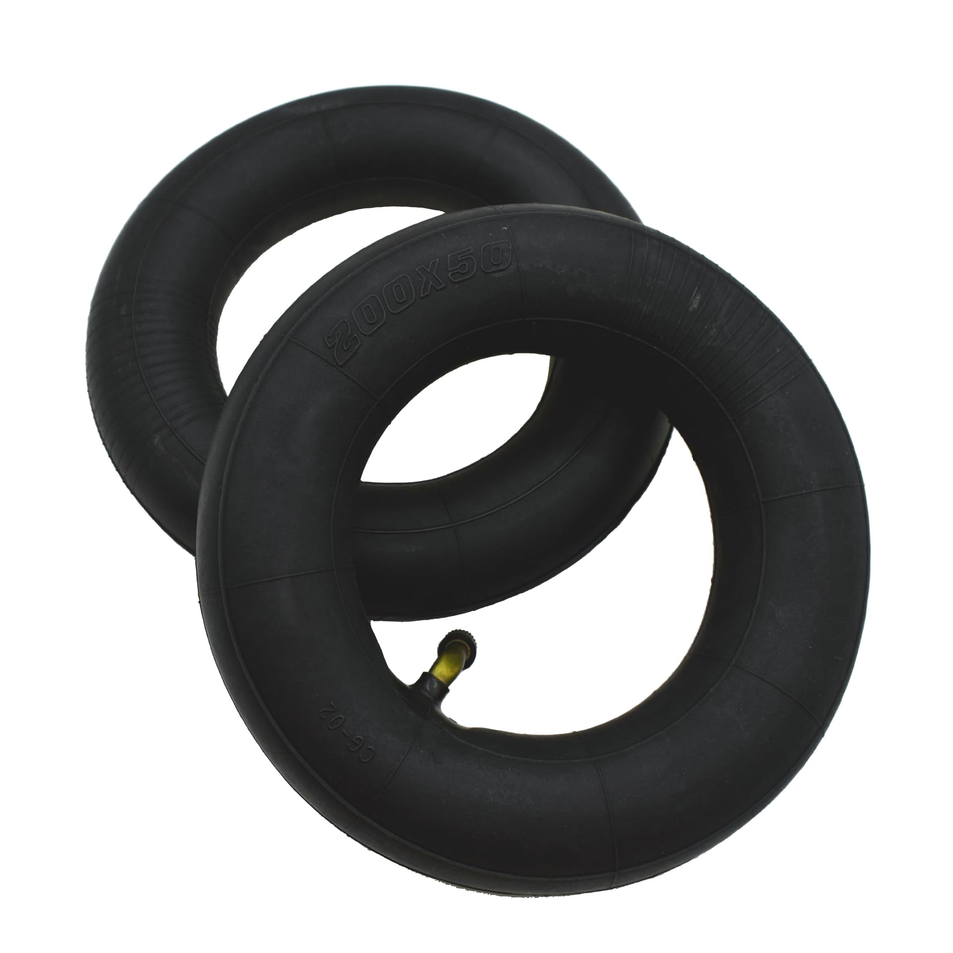 QsEzDo 200x50 Rubber Inner Tubes with TR87 Bent Valve (2-Pack), work forRazor E100, E150, E200, Power Core E100, PowerRider 360 and more