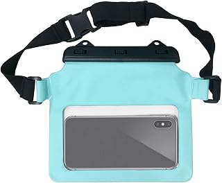 Riñonera impermeable para natación, esnórquel, playa, bolsa impermeable con correa ajustable para la cintura, paquete de teléfonos secos, Color verde, Talla única