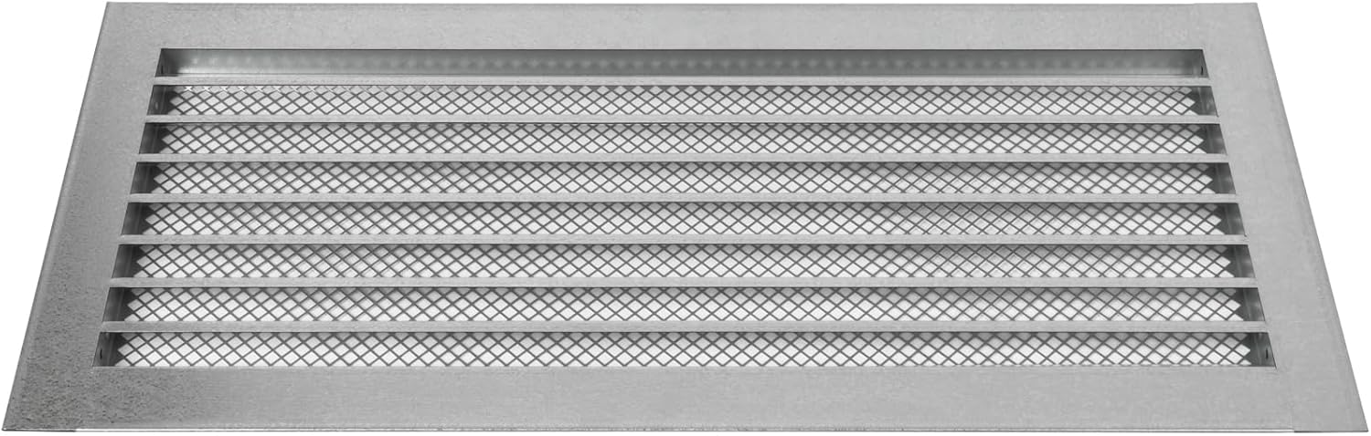 Repa Market 20 x 8 Inch (Duct Opening Size) Galvanized Steel Gable Vent - Shed Vents with Screen - Square Wall Vent - Outside Vent Covers for House - Ceiling Air Vent Covers - Return Air Vent