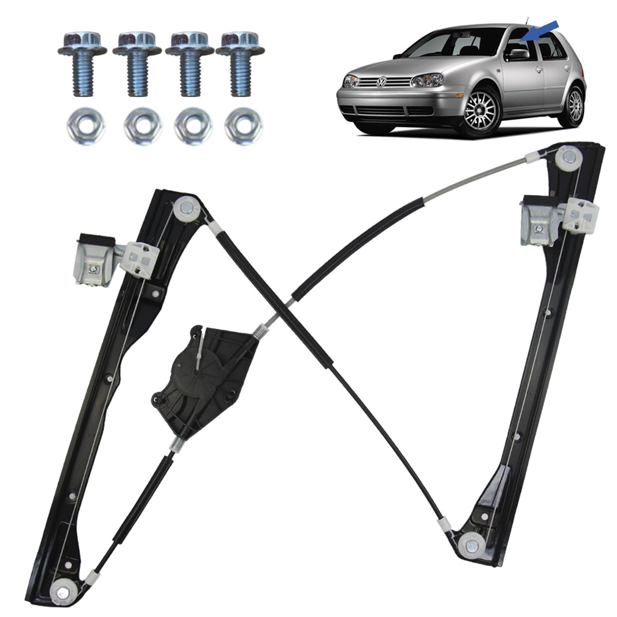 Alzacristallo anteriore sinistro STARKIT PERFORMANCE per Golf 4 Bora 1997-2006 1J4837461D 1J4837461F 1J4837461H