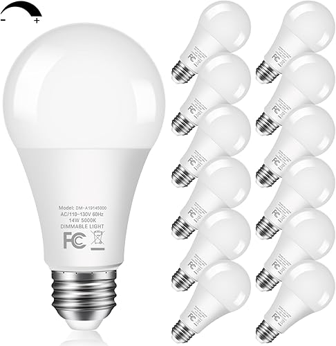 Miniatura 8 de Paquete de 16 bombillas regulables, equivalente a 100 W, bombillas LED A19 de 1500 LM, blanco cálido 3000 K, sin parpadeo, base E26 para cocina,