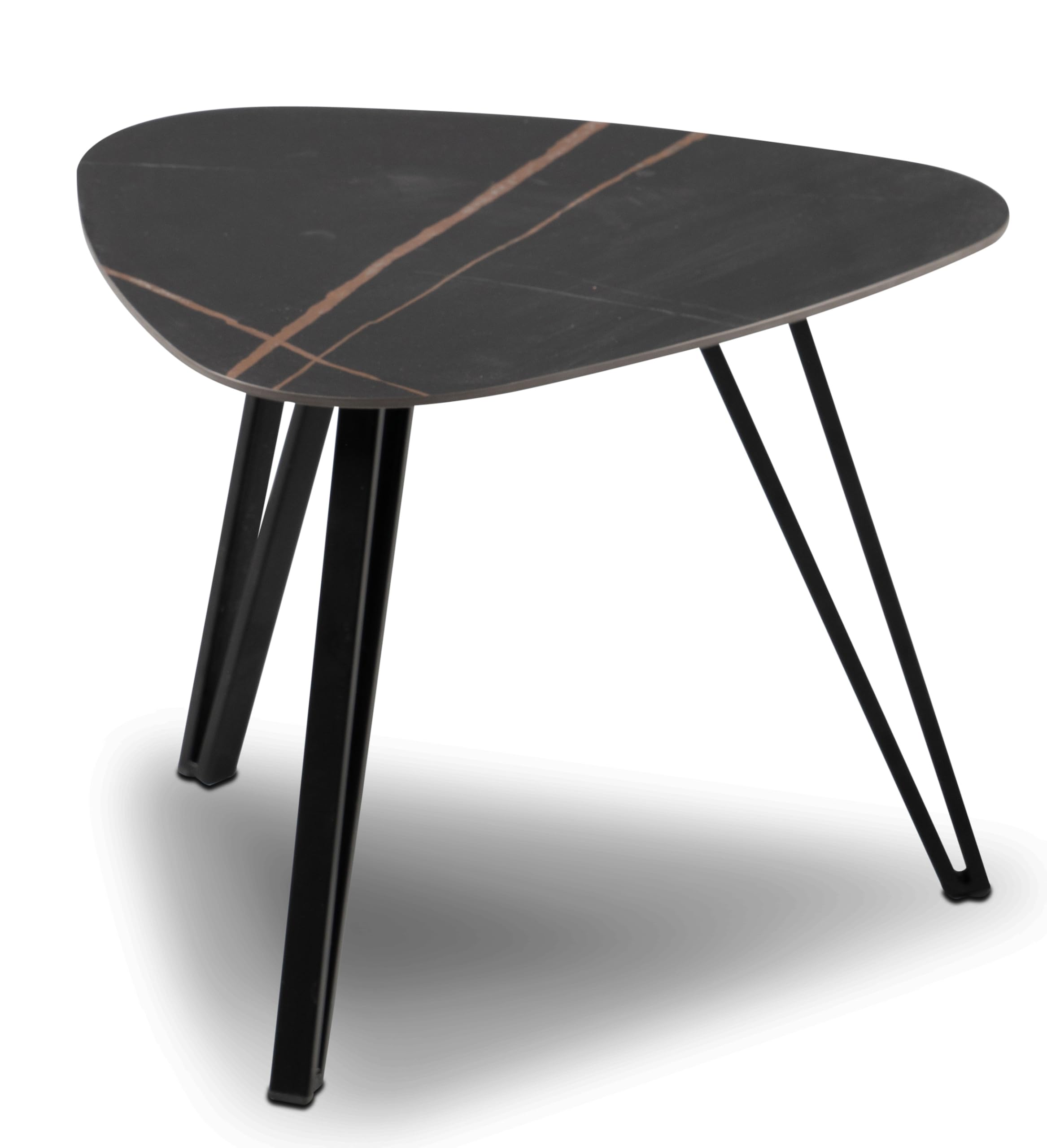 M2 Kollektion Liv 1 Tavolino da Salotto, Pietra Metallo, Nero, B/H/T=45x35x45cm