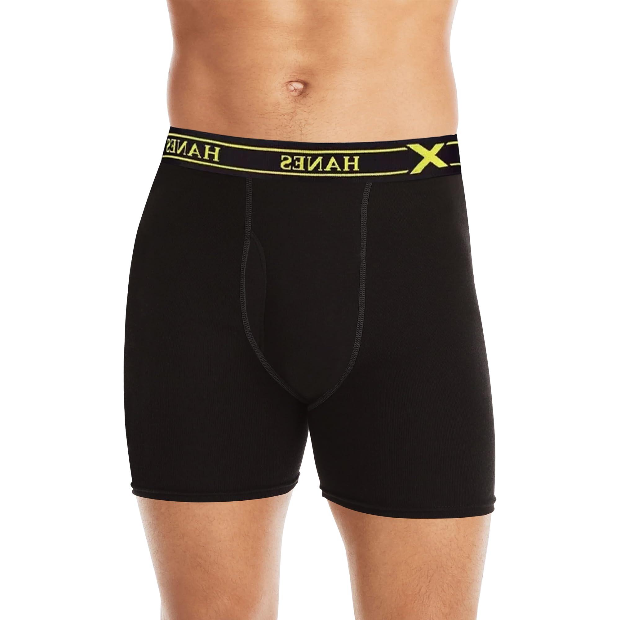 Men's 100% High Waist Cotton Plus Size Regular Fit Solid Boxer Briefs Innerwear Long Trunks Full Underwear Combo-picture-37