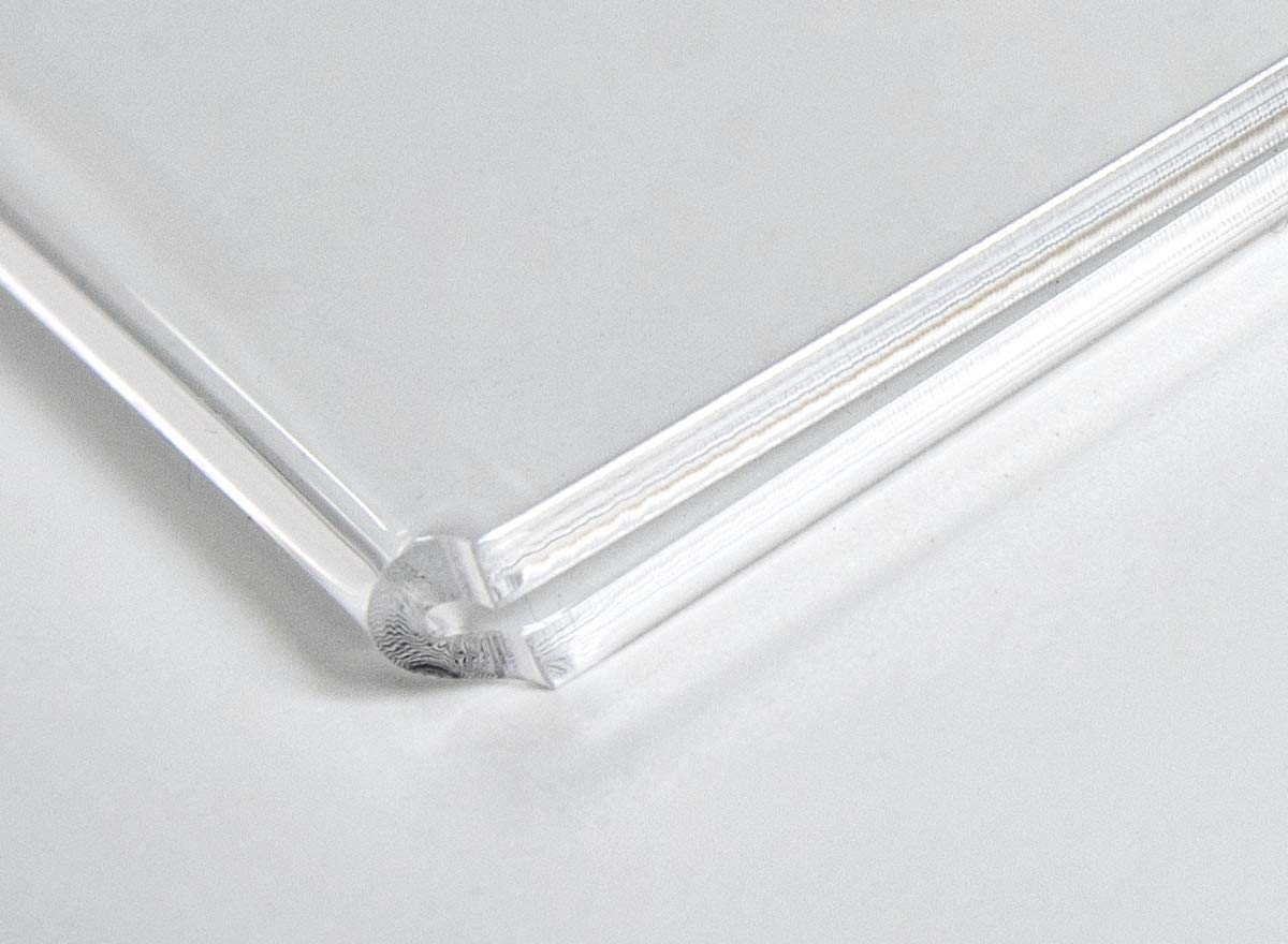 Espositore in plexiglass da parete, targa a tasca apribile in plexiglass, porta avvisi e depliant formato A3 orizzontale 42×30 cm, completa di borchie in alluminio