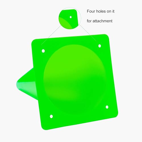 Miniatura 3 de Conos deportivos de entrenamiento de tráfico de 12 pulgadas, paquete de 10 conos de seguridad verdes, conos de baloncesto de fútbol para taladros,