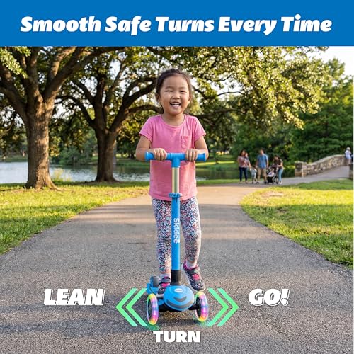 Image of SKIDEE Kick Scooter for Kids Ages 3-5 | Foldable 3 Wheel Scooter with Lean-to-Steer, Adjustable Height, Removable Seat & LED Light Wheels | Toddler Scooter Up to 12 Year Old Boys /Girls