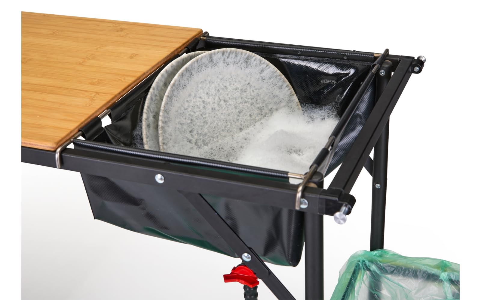 camp LIFE Küchenbox Varna | Klappbare Campingküche Reiseküche Campingschrank mit Spülbecken & Windschutz | Outdoor Küchenschrank Camping Küche Miniküche für Wohnmobil, Zelt & Vorzelt