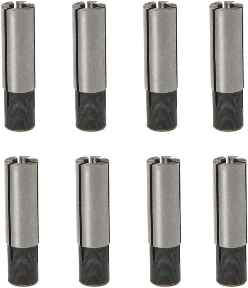 8pcs 1/4" to 1/8" Precision Engraving Bit CNC Router Tool Adapter Convert for Engraving Machine ER Collet