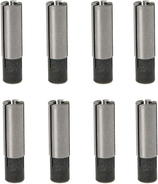 Saipor 8pcs 1/4" to 1/8" Precision Engraving Bit CNC Router Tool Adapter Convert for Engraving Machine ER Collet