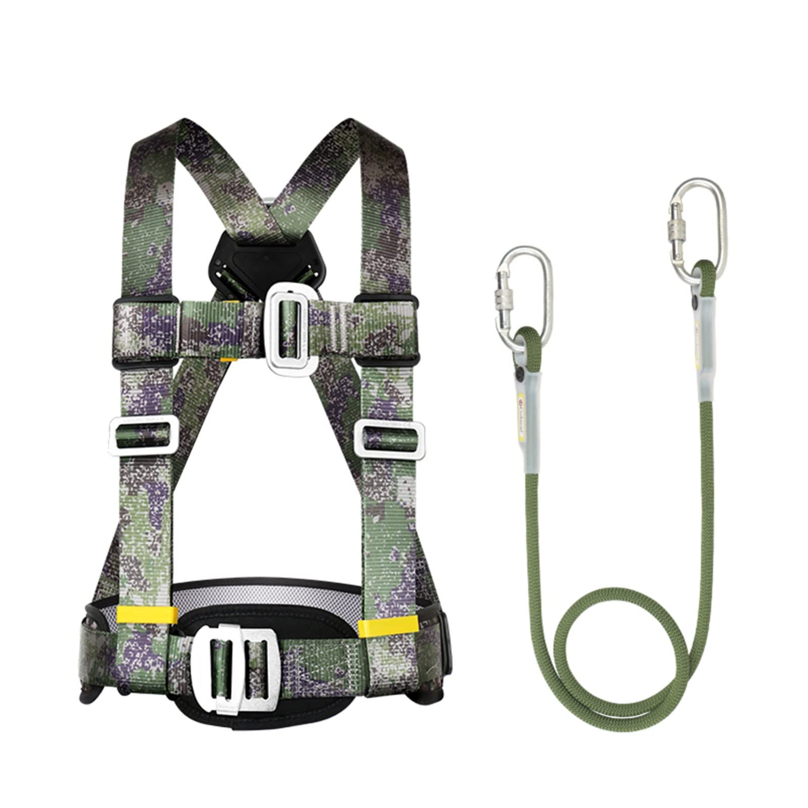 SwaYve Working at Height Safety Harness, Fall Arrest Belt with Adjustable Lanyard, Full Protection Climbing Harness for Working Roofing Climbing/Small Hook/1.8M