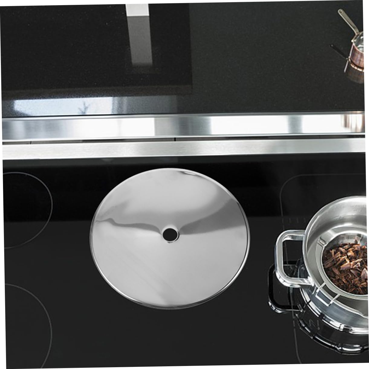 Anillo Difusora Cocina Acero para Inoxidable de en de Hundimiento Eléctrica de Inducción, Placa de Calor Práctica Versátil y para Estufa Casa